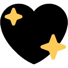 Emoji black_sparkling_heart